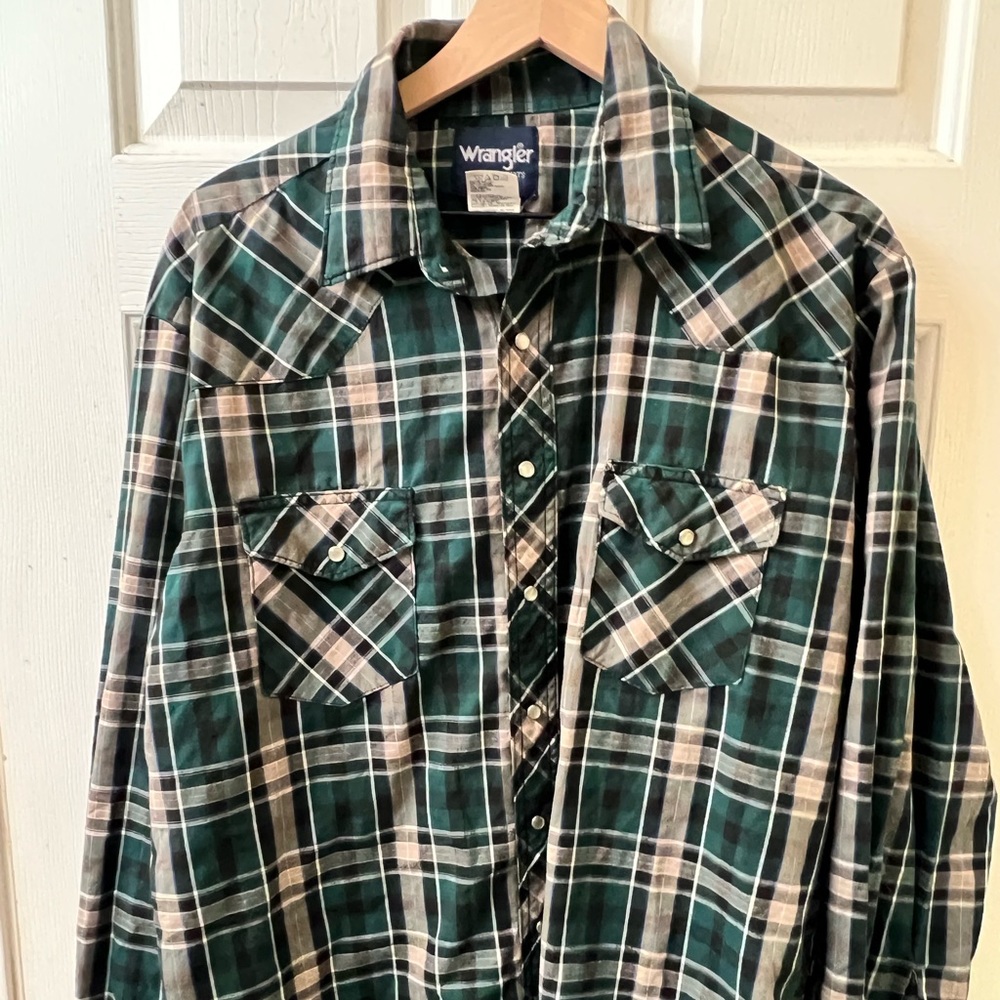 XL Tall Wrangler pearl button shirt